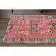 Vintage Turkish Oushak Handmade Wool Cotton Pink Runner Rug 96x242