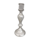 Glare-defying glass candlestick