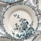 6 flat ironstone plates “Hollyhock” Gien