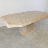 Vintage tesselated stone dining table by Maithland smith, 1970s