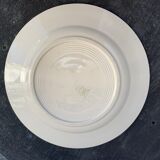 Lot de deux plats, un à gâteaux et un plat de service peint à la main moulin des loups hamage Cérès