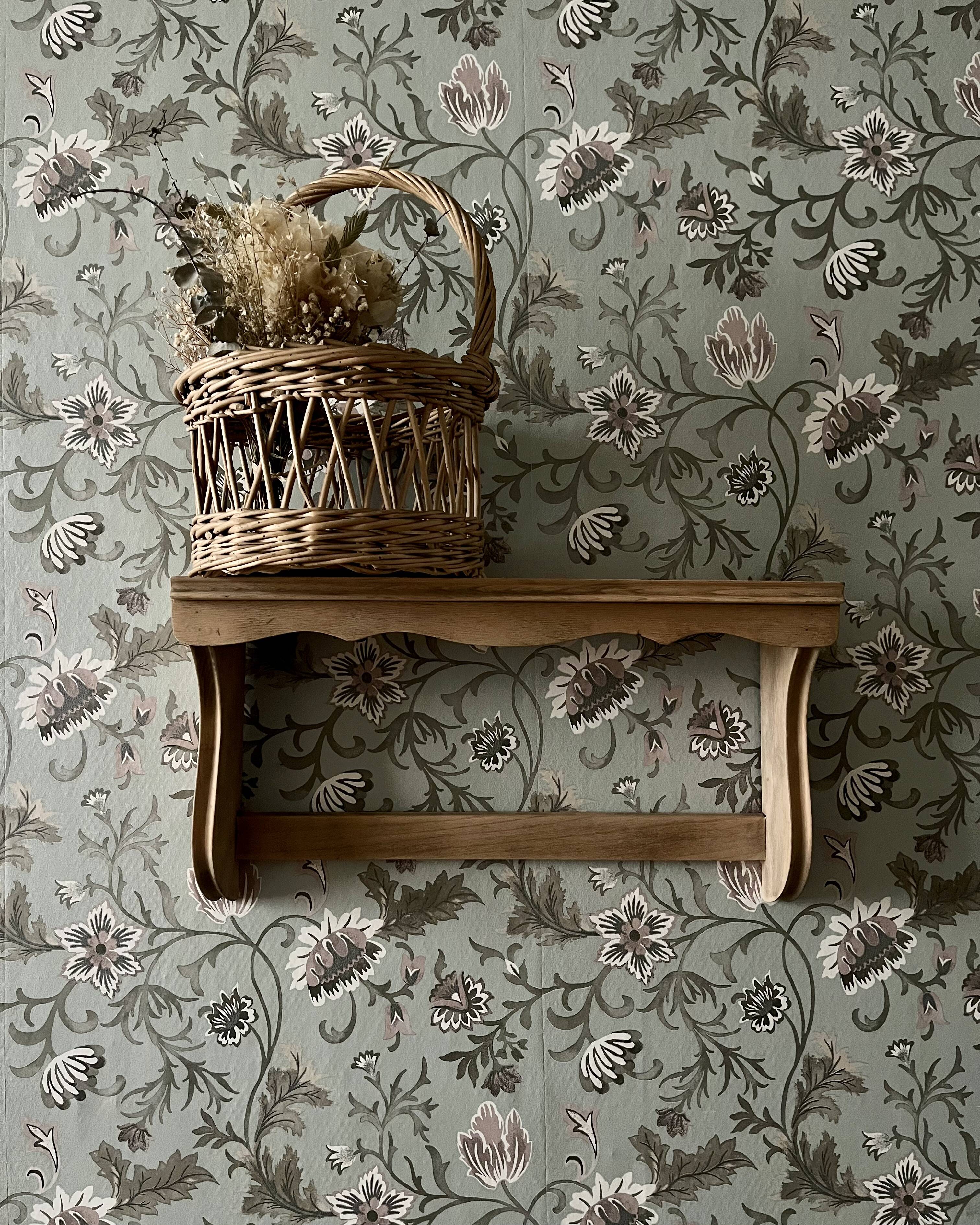 Renovated vintage wall shelf