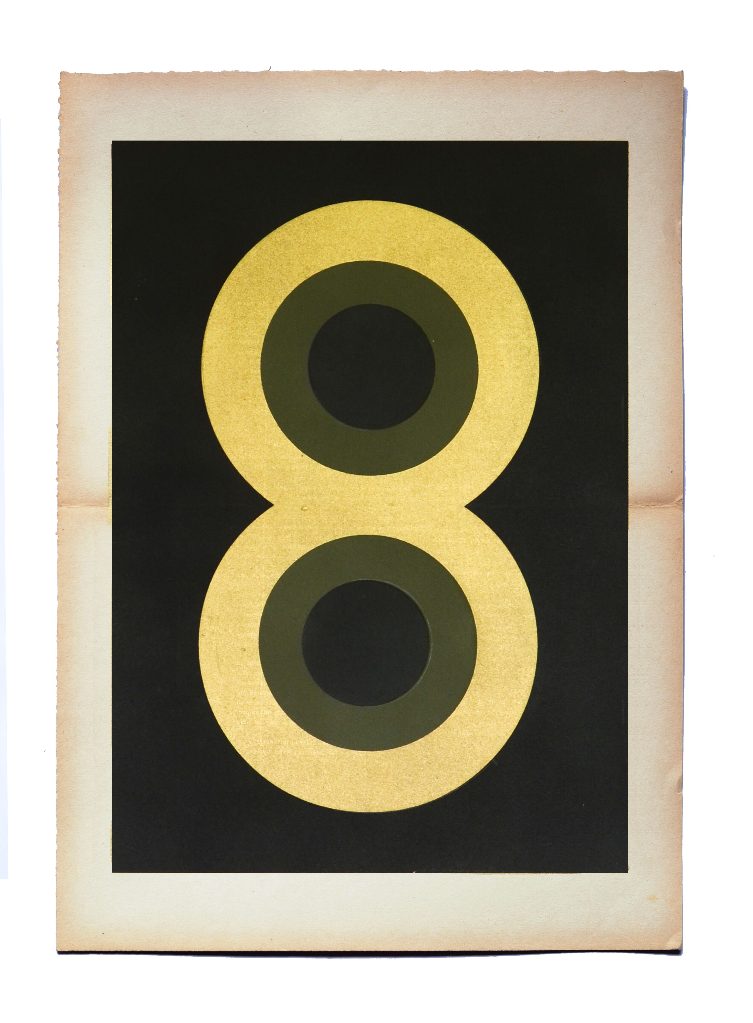 Collage on old paper • Touraine • signed Eawy