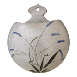 Ceramic wall plant holder with unknown signature floral patterns