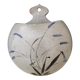 Ceramic wall plant holder with floral motifs, unknown signature