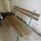 Antique cast iron garden bench.