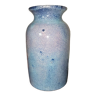 Purple blue varnished ceramic vase