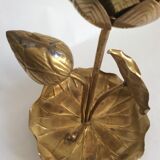 Table lamp "lotus flower" style hollywood regency