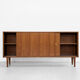 Midcentury sideboard in cherry wood with 2 sliding doors 1960s