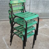 Lot of 4 garden chairs stackable