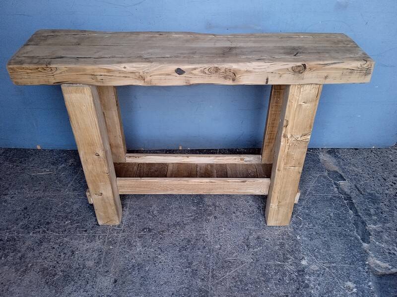 Brutalist console 120 cm solid wood