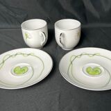 Hermès, pair of coffee cups Nil 20th century collection