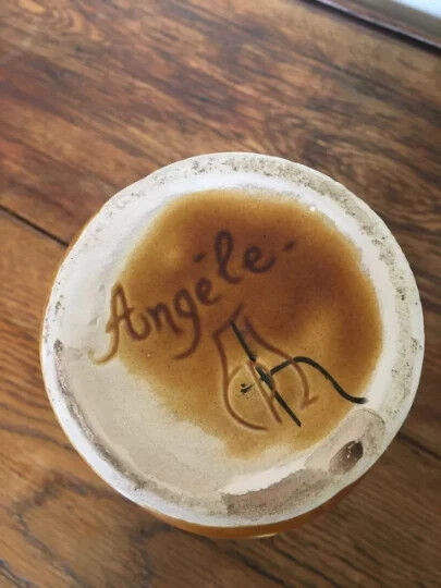 Pitcher, vintage glazed stoneware decanter