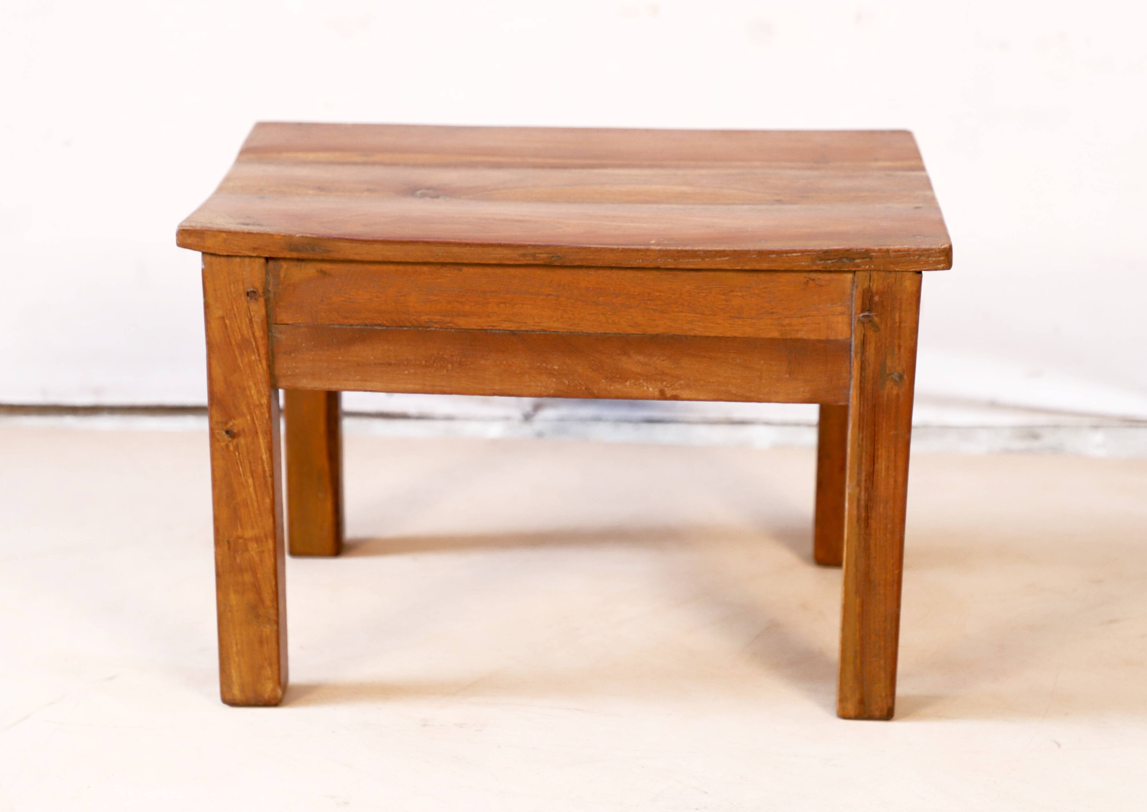 Bedside table - side table in natural burmese teak