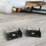 Pair of vintage metal and brass sconces