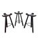 Set of 3 Vintage Spanish Brutalist Marbella Stools
