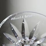 Set de 6 flûtes à champagne en cristal de Lorraine taillé main