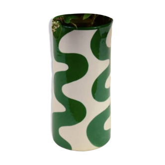 Tube vase - green
