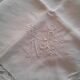 Superb lin's tai. Richelieu flowers embroidery, ML monogram