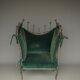 Postmodern Baroque style Armchair and Ottoman, 1980s