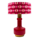 Space Age red glass table lamp, Italy 1960s