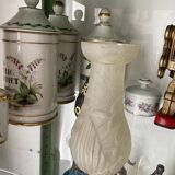 Molded pressed glass vase. Art deco