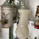 Molded pressed glass vase. Art deco