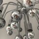 Space age sixties design sputnik hanging lamp, 1960’s