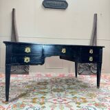 Large Louis XVI Period 18th Century Blackened Wood Flat Desk