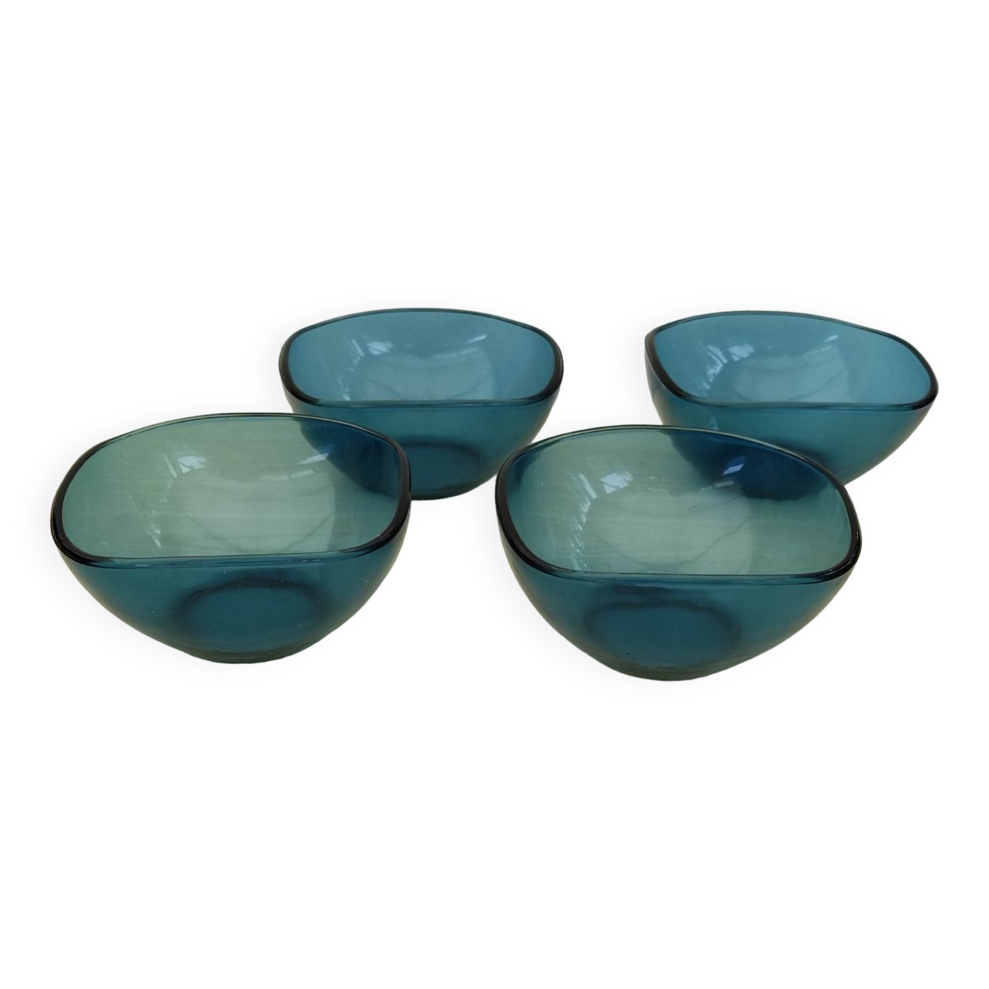 2 Bols Vereco Vintage – Vert – Coupelles En Verre – Fabrication Française