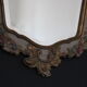 Baroque mirror with floral stucco decoration 35x52cm