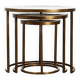 Set of Nesting Tables in Marble and Metal 1970s