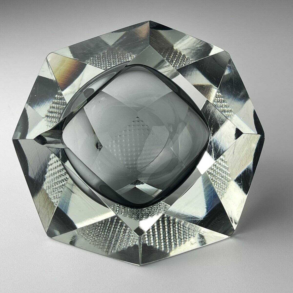 Murano glass ashtray Sommerso, Italy, 1970s