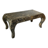 Table basse en marbre tessellé maitland smith 1980 vintage usa rare emperador 1970