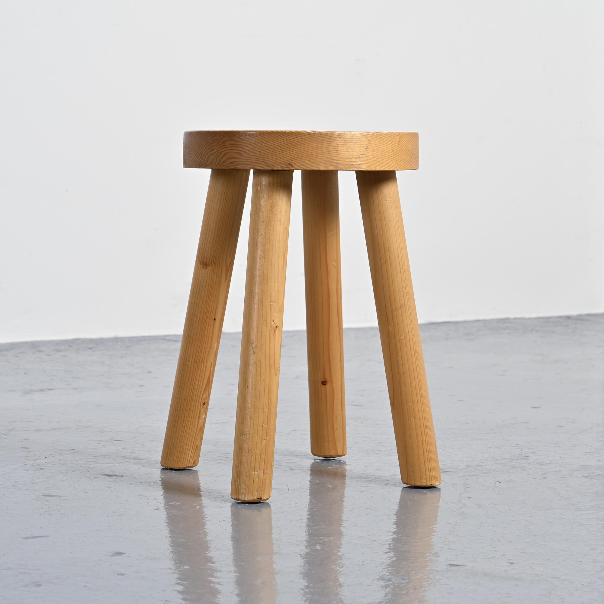 Paire de tabourets par René Martin, Méribel, circa 1965