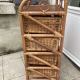 Vintage rattan chiffonier