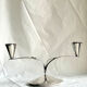 Bougeoir double en argent massif de style Art Déco danois