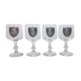 4 "Étain Sonnant" crest glasses