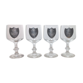 4 "Étain Sonnant" crest glasses