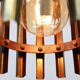 Vintage Italian Brass Cage Pendant Lamps, 1970s, set of 2