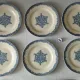 6 dessert plates ironstone J. Vieillard Bordeaux "Garland"