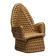 Vernacular Woven Straw Armchair, France, Early 20th Century
