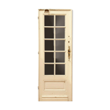 Door of passage has small mirror tiles solid fir patinated 20th century