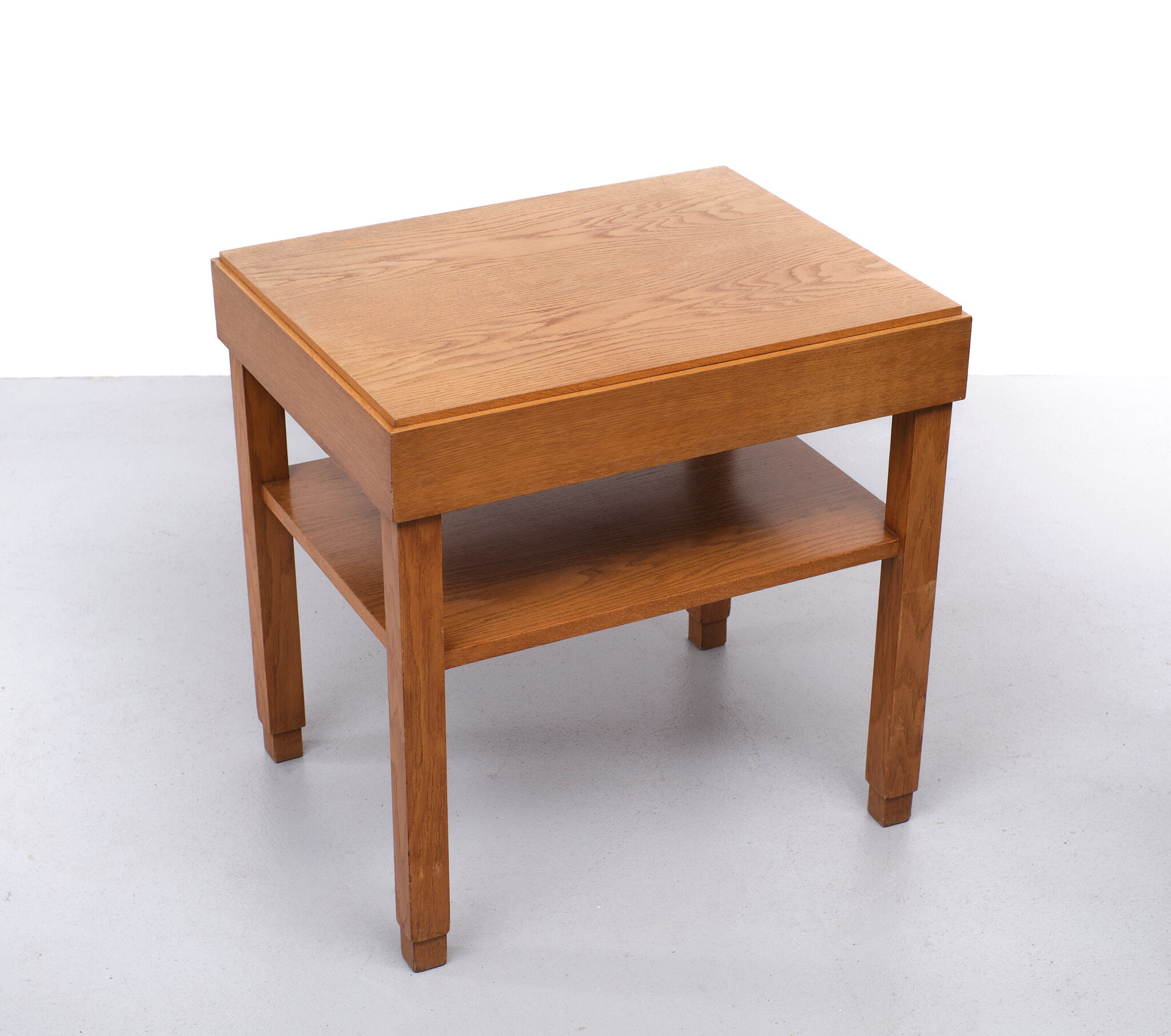 Dutch art deco oak side table 1930s