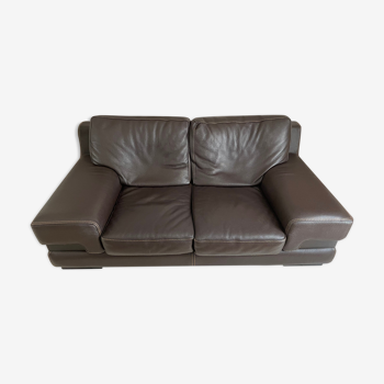 Sofa 2 place buffalo flower leather