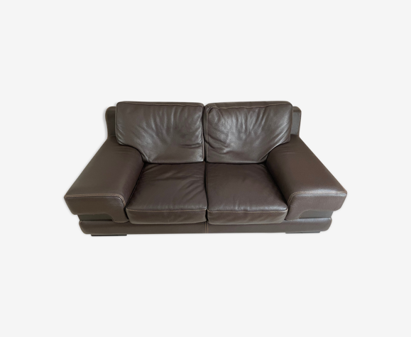 Sofa 2 place buffalo flower leather
