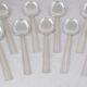 Christofle Mira, Ondulation, 12 spoons, silver-plated ice scoops, excellent condition.