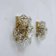 Mid-century pair of crystal sconces by Kinkeldey, Germany, 1970s