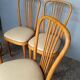 4 designer chairs in bent beech ep 1950 Italy