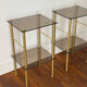 Tables d’appoint en verre et laiton